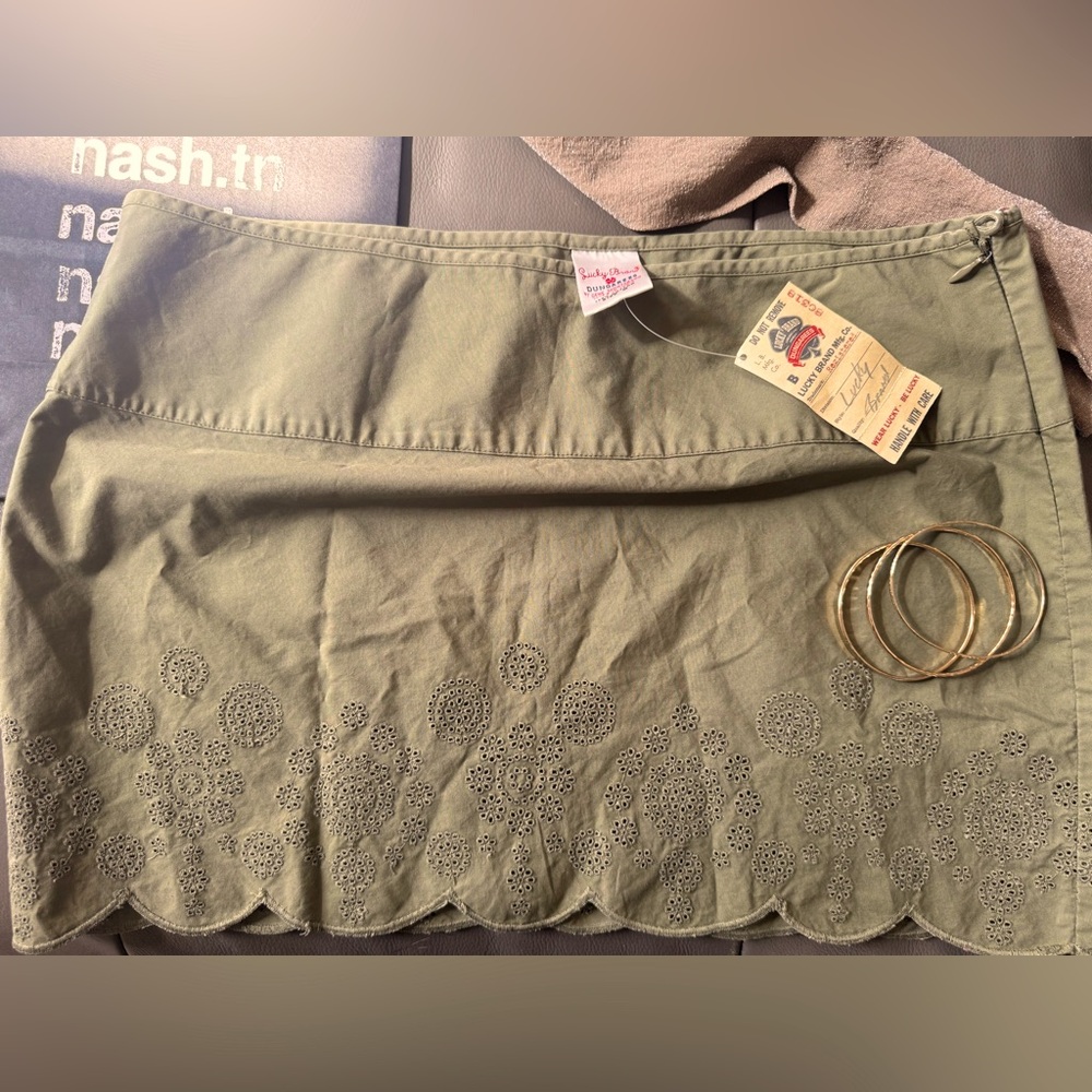 Lucky Brand Olive Green Mini Skirt